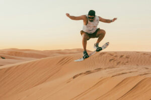 Sandboarding in Morocco
