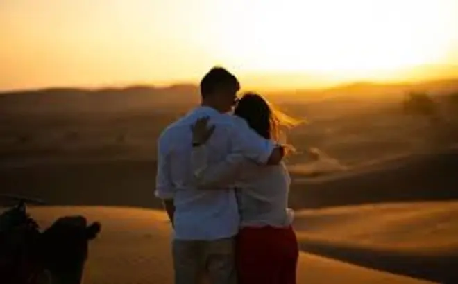 Honeymoon celebration in Merzouga desert
